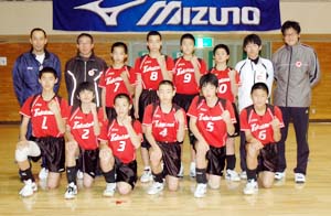 5連覇を飾った和歌山市選抜 - 県U―14バレーボール大会
