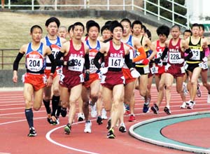 31人が参加した男子共通五千メートル - 和歌山陸協第9回記録会