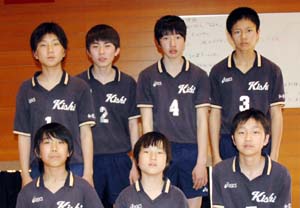 男子代表決定戦を制した貴志 - 明和男子が5連覇 中学バレーボール選手権