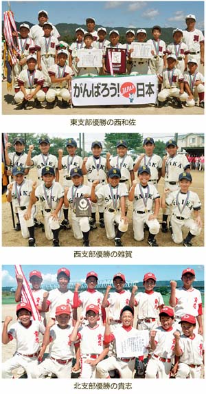 西和佐、雑賀、貴志がＶ　和歌山市学童野球３支部大会