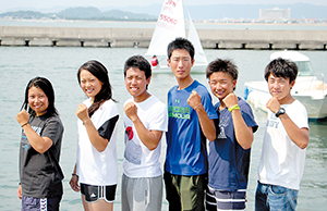 活躍が光る県選手（左から）高野・田中組、山・中野組、矢野・山本組
