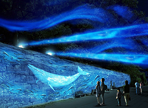 和歌山城が幻想的な光の空間に（イメージ）