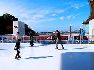 南国和歌山でアイススケート（県民水泳場提供）